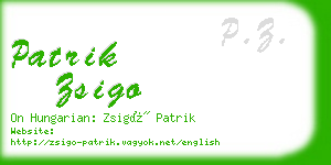 patrik zsigo business card